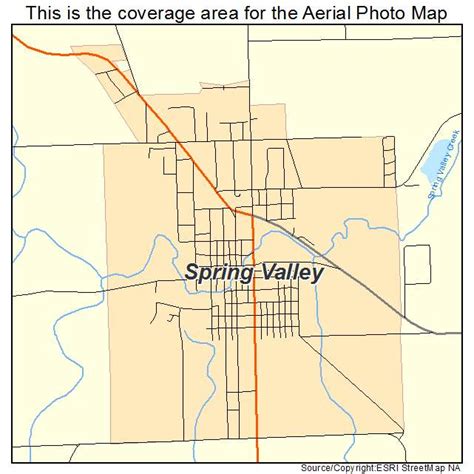 Aerial Photography Map of Spring Valley, MN Minnesota