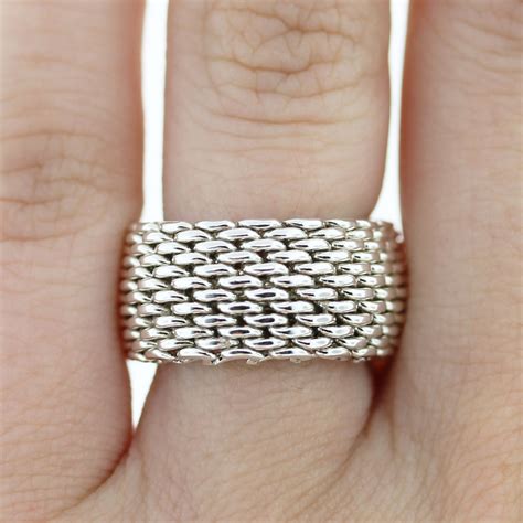 Tiffany & Co. Sterling Silver Somerset Mesh Ring