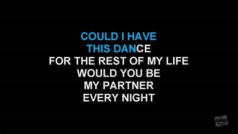 Could I Have This Dance in the style of Anne Murray karaoke video with lyrics Chords - Chordify