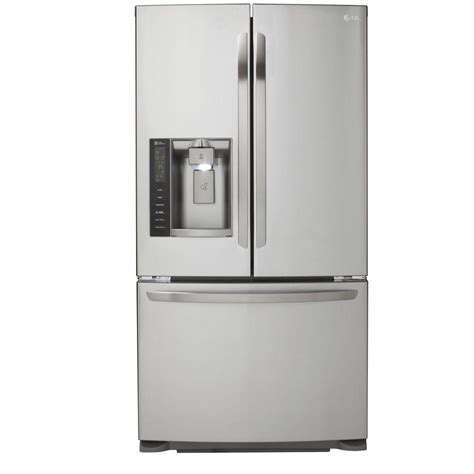 LG Electronics 24.1 cu. ft. French Door Refrigerator in Stainless Steel, Dual Ice Maker ...