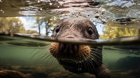 Premium AI Image | A breathtaking shot of a Platypus his natural habitat showcasing his majestic ...