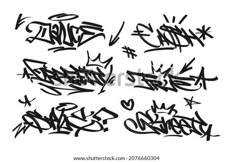 Graffiti Letters Bright Lettering Tags Style Stock Vector (Royalty Free) 2076660304 | Shutterstock