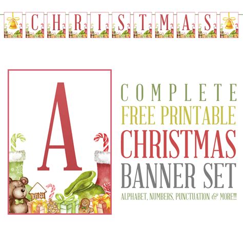 Complete Free Printable Christmas Banner Set - The Cottage Market