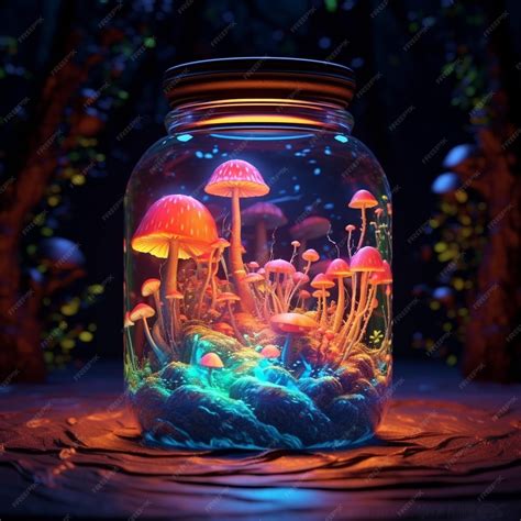 Premium AI Image | Fantasy world in a jar