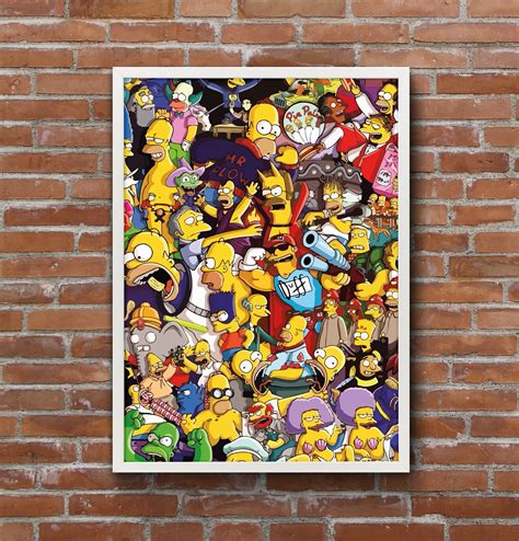 The Simpsons Poster Pop Art Poster Cartoon Poster Art Work - Etsy