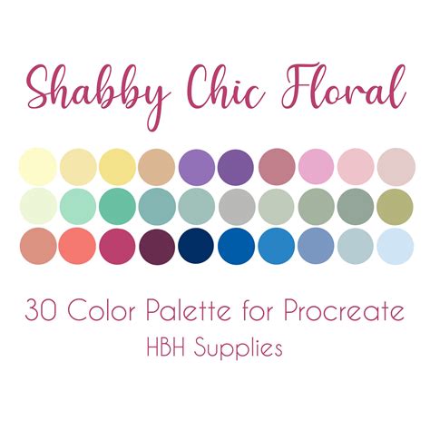 Shabby Chic Floral Procreate Palette Procreate Tools - Etsy | Color schemes colour palettes ...
