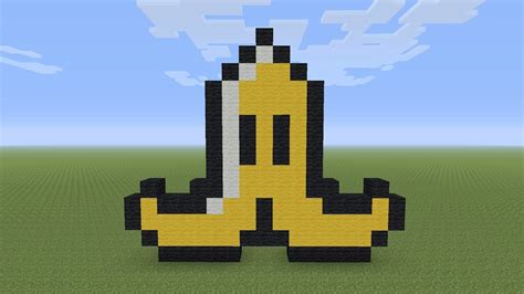 Minecraft Pixel Art - Mario Kart Banana - YouTube