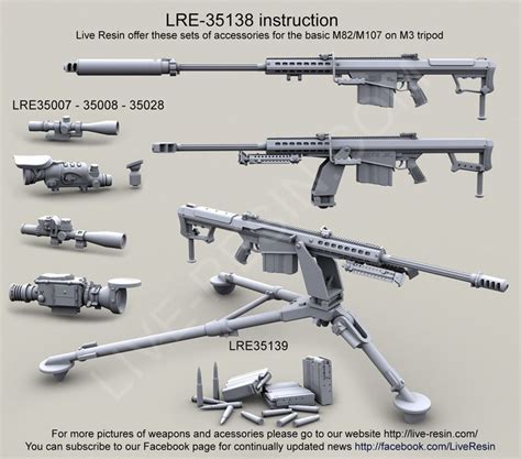 Barrett M82A1/107A1 .50 Caliber (LRSR) on M3 tripod