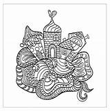 Architecture Coloring Page  Nation sketch template