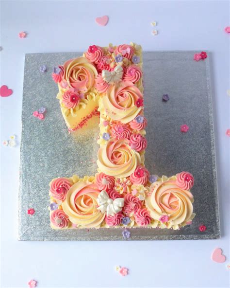 Pretty Number Cake - Karen's Cakes | 1st birthday cake for girls, Girls ...