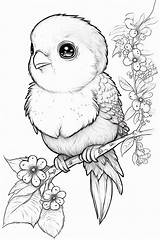 MAXI PACK 25 Cute Birds Coloring Pages Printable Digital  sketch template