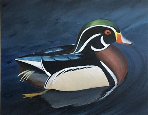 Just Finished My Acrylic - Carolina Wood Duck. : r/Paintings