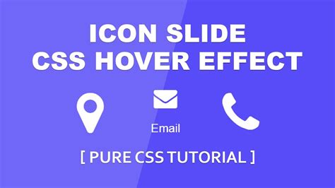 Icon Slide Hover Effect - Simple Css Hover Effect Tutorial - YouTube