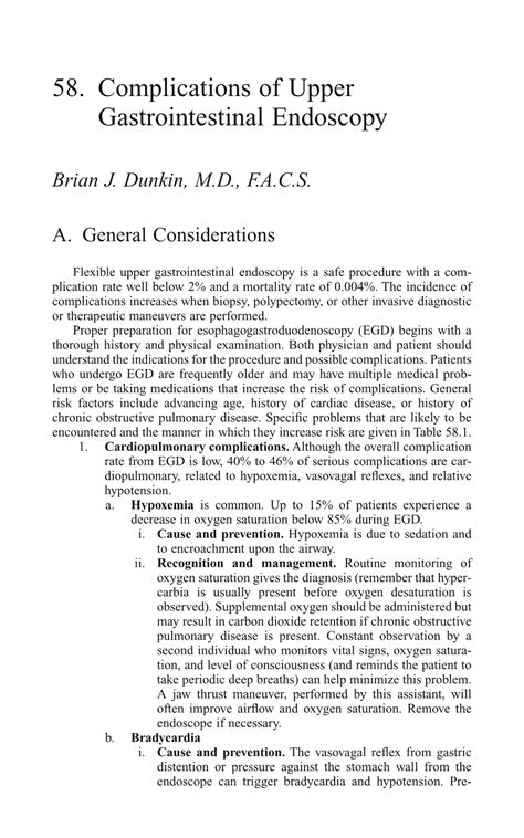 58. Complications of Upper Gastrointestinal Endoscopy - DocsLib