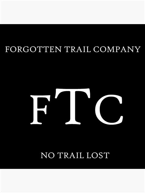 "Black and White FTC Logo" Sticker for Sale by ForgottenTrail | Redbubble