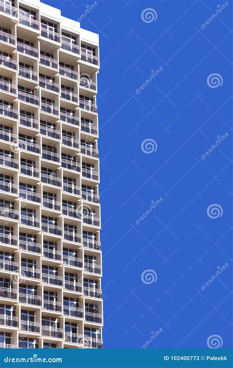 Balconies of modern hotel stock image. Image of skyscraper - 102400773