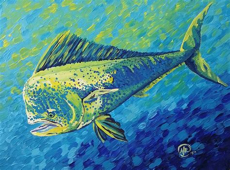 Mahi Mahi Painting by Amber Ruehe - Fine Art America