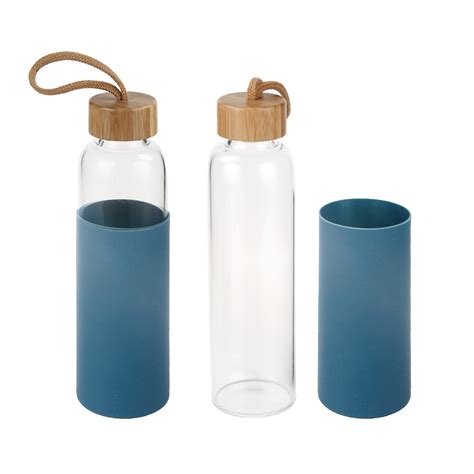 "Glass Water Bottle with Silicone Sleeve (550ml)" | APAC Merchandise Solution