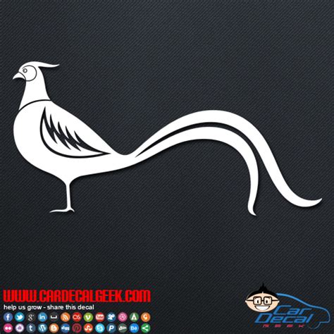 Pheasant Bird Car Vinyl Decal Window Sticker Graphic