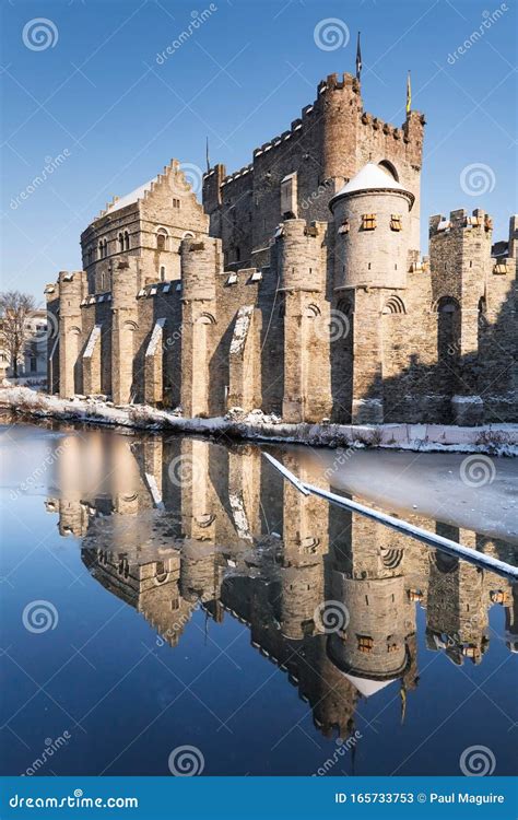 Gravensteen Castle Ghent editorial stock photo. Image of outside - 165733753