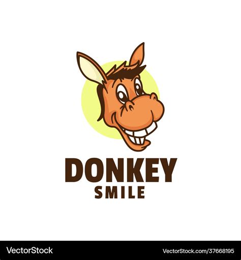 Logo donkey mascot cartoon style Royalty Free Vector Image