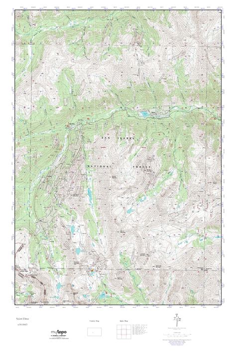 MyTopo Saint Elmo, Colorado USGS Quad Topo Map