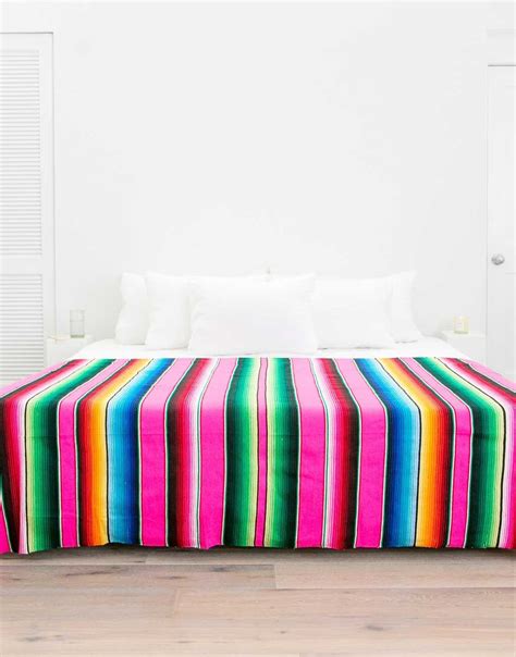Fair Trade Handwoven Rainbow Mexican Serape | Mexican serape blanket, Mexican serapes, Serape ...