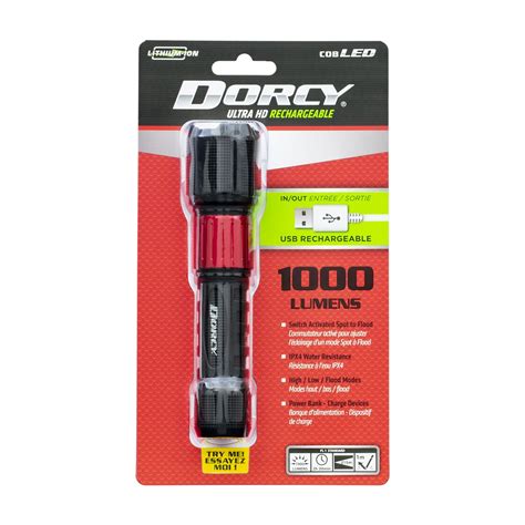 Dorcy Ultra HD 1000 Lumen USB Rechargeable Flashlight with Powerbank ...