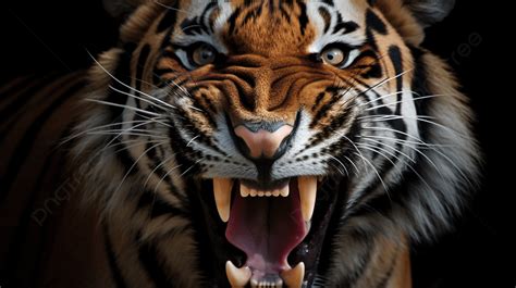 Close Up Of An Angry Tiger Yelling Background, Fine Tiger Fangs, Hd ...