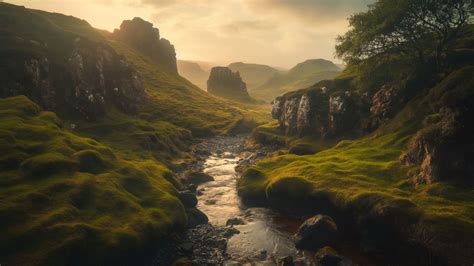 Wallpaper Fairy Glen, Isle of Skye, Scotland, Europe, nature, 4k ...