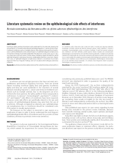 (PDF) Literature systematic review on the ophthalmological side effects of interferons | Marion ...