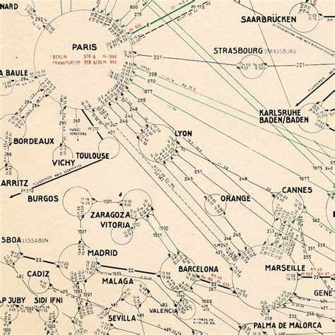 Lufthansa Flight Routes Vintage Chart Print German Airways - Etsy