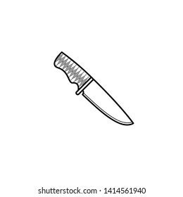 Curved Knife Gray Line Art Stock Vector (Royalty Free) 1414561940 ...