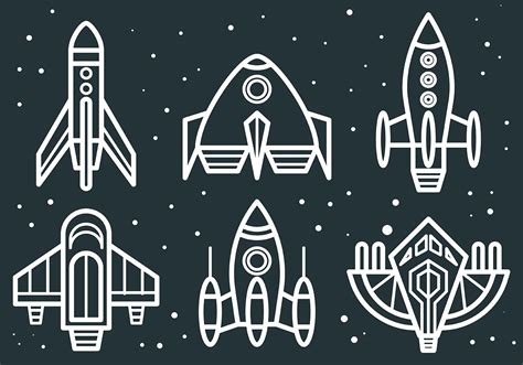 Free Starship Icons Vector 138107 Vector Art at Vecteezy