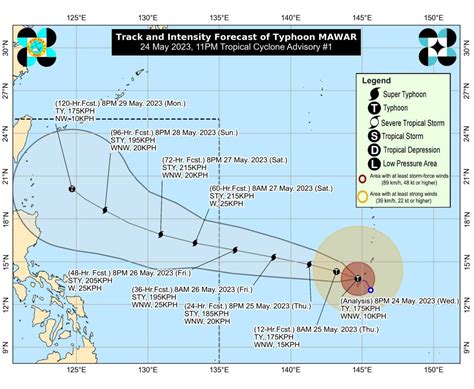 Typhoon Mawar to regain supertyphoon status on Thursday at earliest ...