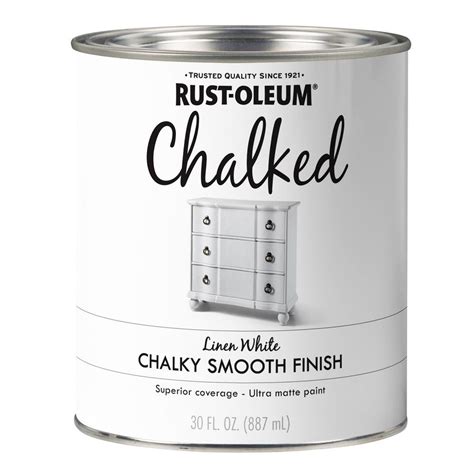 Rust-Oleum 30 oz. Linen White Ultra Matte Interior Chalked Paint (2-Pack) Chalk Spray Paint ...