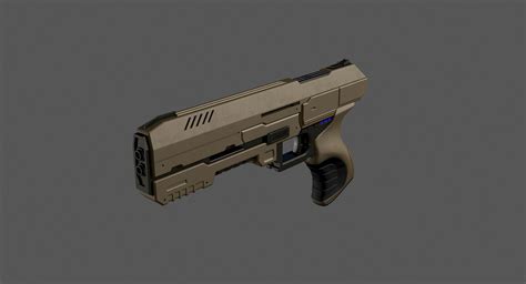 3D Sci-fi Pistol Model - TurboSquid 1293063