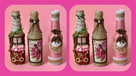DIY Jute Bottle Decoration/ Bottle Decoration Ideas With Jute/ Jute ...