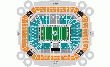 Miami Dolphins Stadium Seating Map