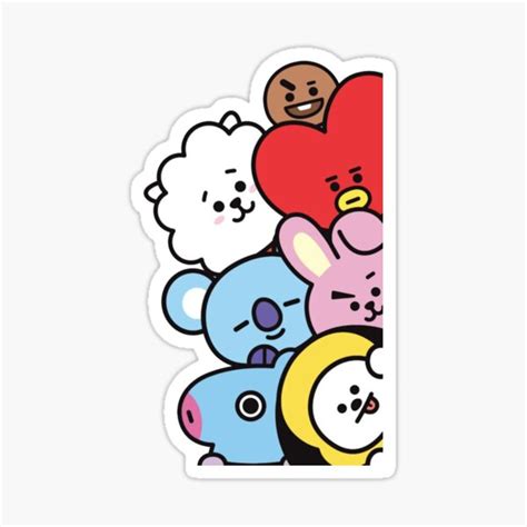 "BT21 Group Sticker" Sticker for Sale by nisnismeijer | Redbubble