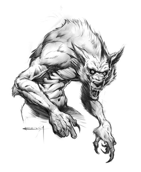 David Moseley | Werewolf drawing, Werewolf art, Werewolf