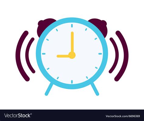 Clock with alarm sound Royalty Free Vector Image