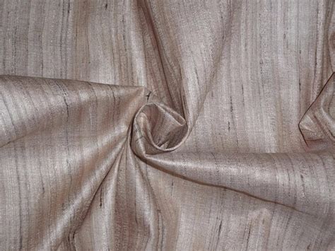 TUSSAR SILK FABRIC WITH WILD NOIL SILK STRIPES