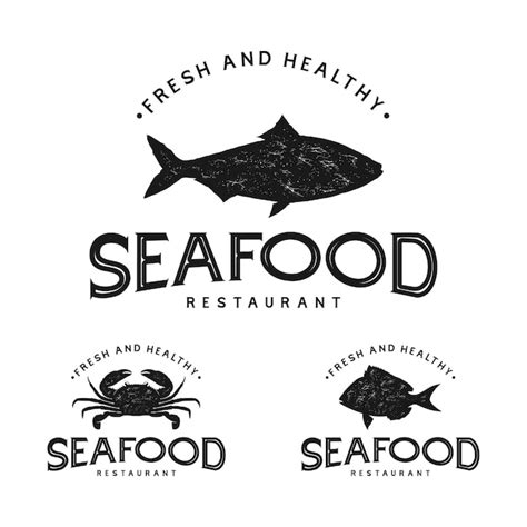 Premium Vector | Seafood logo vintage