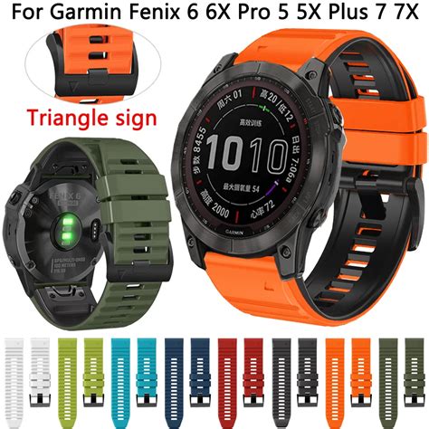 22 26mm Official Watch Bands For Garmin Fenix 6 6X Pro 5 5X Plus 7 7X 3 3HR 955 Quick Release ...