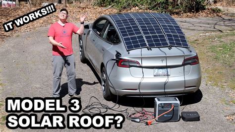 Adding a solar roof to a Tesla Model 3... - YouTube