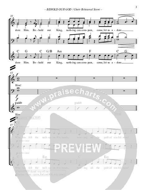 Behold Our God Sheet Music PDF (Sovereign Grace / The Village Church ...