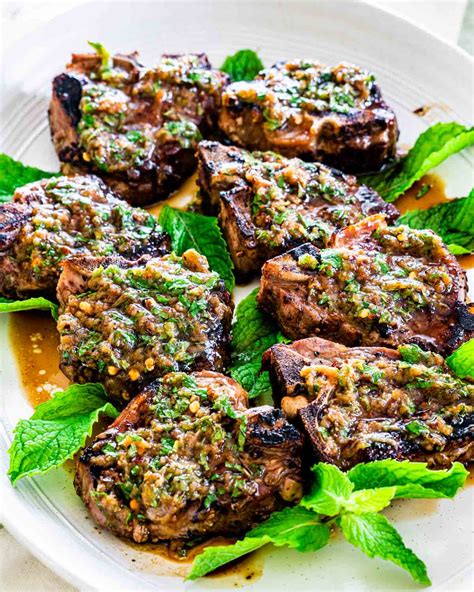 Lamb Chops with Garlic Mint Sauce - Jo Cooks