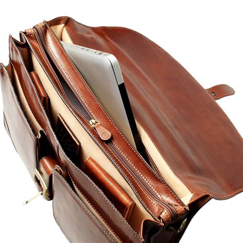 mens luxury large leather briefcase.'the tomacelli' by maxwell scott ...