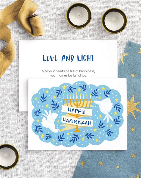 Printable Hanukkah Card Template Edit Download and Print at | Etsy